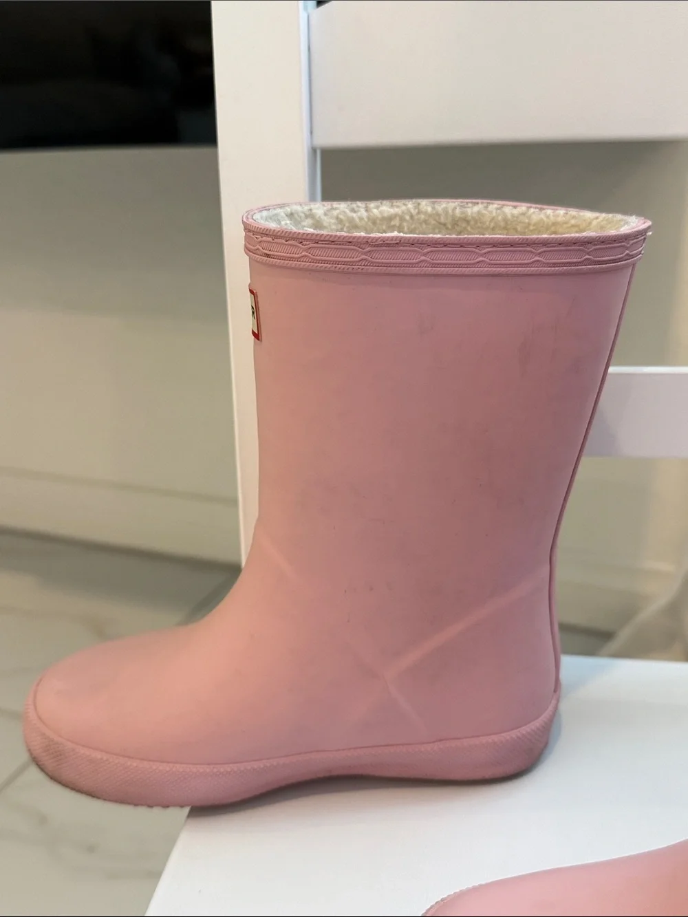 Hunter Light Pink Kids' Lined Rain Boots